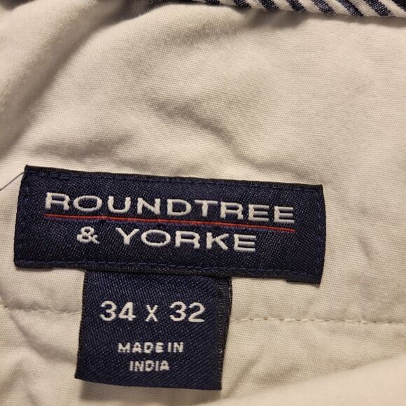 "Roundtree & Yorke" men's pants Size: 34X32 tan Pre-owned - Picture 3 of 5